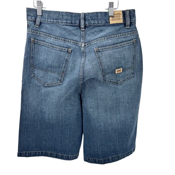 Ecko Unltd Shorts Mens 30 (31x11 ACTUAL) Clifton Short Baggy Blue Denim Vintage - Picture 3 of 8